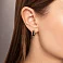 Сережки-кольца из красного золота с ониксом (арт. 104180/15о) – изображение 3