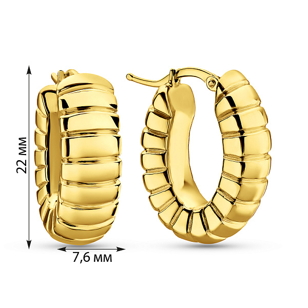 Серьги Francelli из желтого золота (арт. е1091755/20ж) – изображение 3