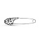 Серебряная булавка с фианитами (арт. 7911/7109-ч) – изображение 1