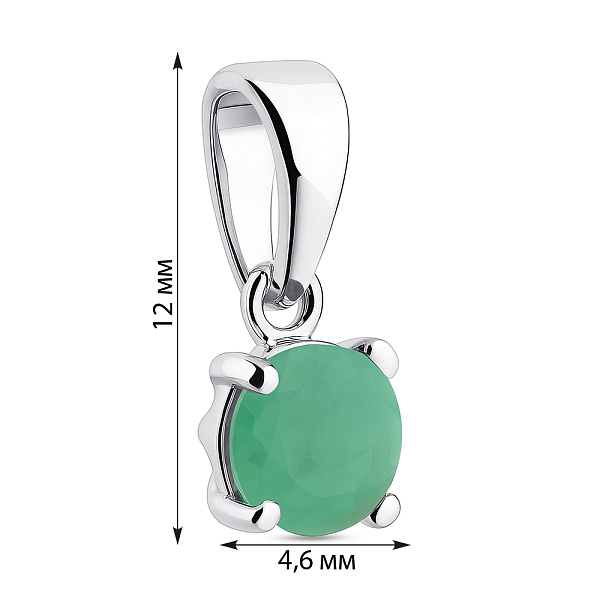 Серебряный подвес с изумрудом (арт. 7503/2194200Изм) – изображение 2