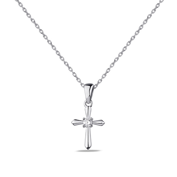 Колье из серебра с фианитом (арт. 7507/1794) – изображение 1