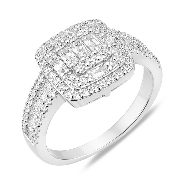 Массивное серебряное кольцо с фианитами (арт. 7501/8571) – изображение 1