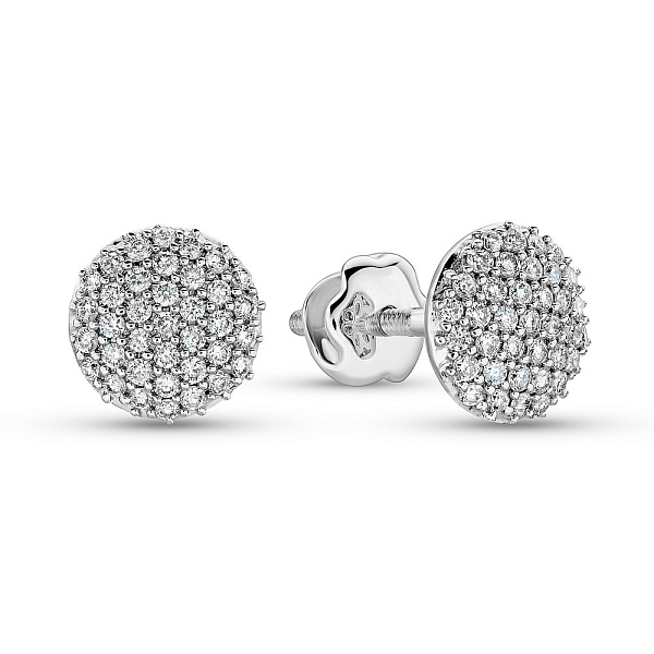 Золотые серьги пусеты с бриллиантами (арт. С341303020б) – изображение 1