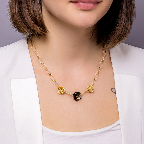 Золотое колье Francelli (арт. 352701жкр) – изображение 2