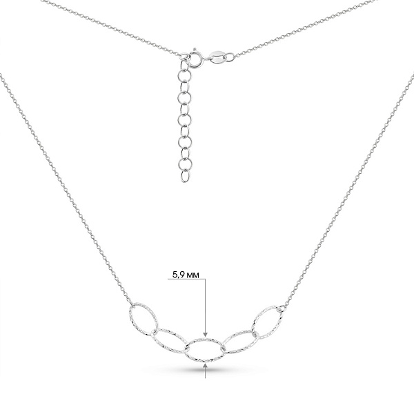 Колье из белого золота Звенья (арт. 352809б) – изображение 8