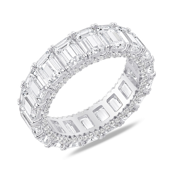 Серебряное широкое кольцо с фианитами (арт. 7501/8820) – изображение 1
