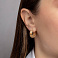 Серьги из красного золота без камней (арт. 1091711/15) – изображение 2