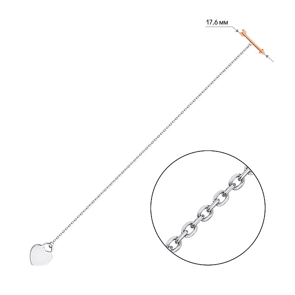 Браслет из серебра без камней (арт. 7509/3734бк) – изображение 2