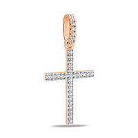 Золотий хрестик з фіанітами (арт. 440661)
