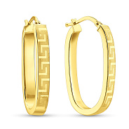 Фото Серьги-кольца из желтого золота Олимпия (арт. 1091567/30ж)