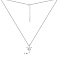 Серебряное колье с одним фианитом (арт. 7507/2601) – изображение 3
