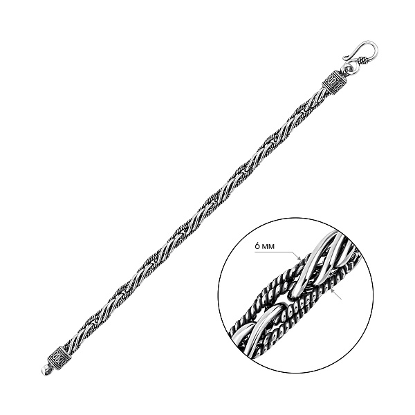 Серебряный браслет с чернением (арт. 7909/5214ч) – изображение 2