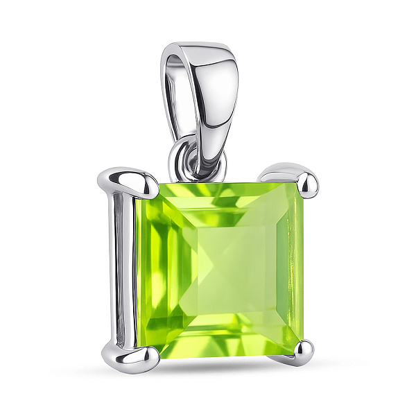 Серебряный подвес с хризолитом (арт. 7503/2194224Хрз) – изображение 1