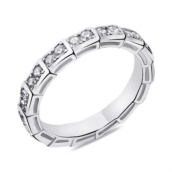Кольцо из серебра с дорожкой из фианитов (арт. 7501/6479) – изображение 1