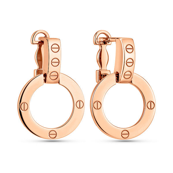 Серьги-подвески из красного золота (арт. 107469) – изображение 1