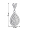 Серебряная подвеска капля с фианитами (арт. 7503/4593) – изображение 2