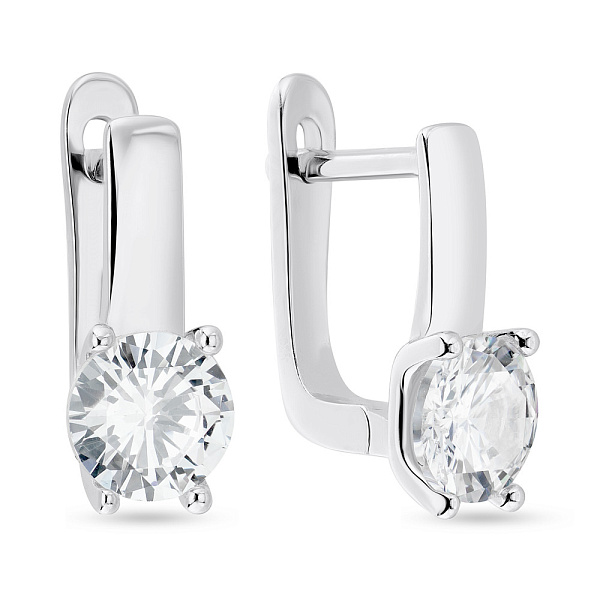 Серебряные серьги с фианитами  (арт. 7502/4526) – изображение 1