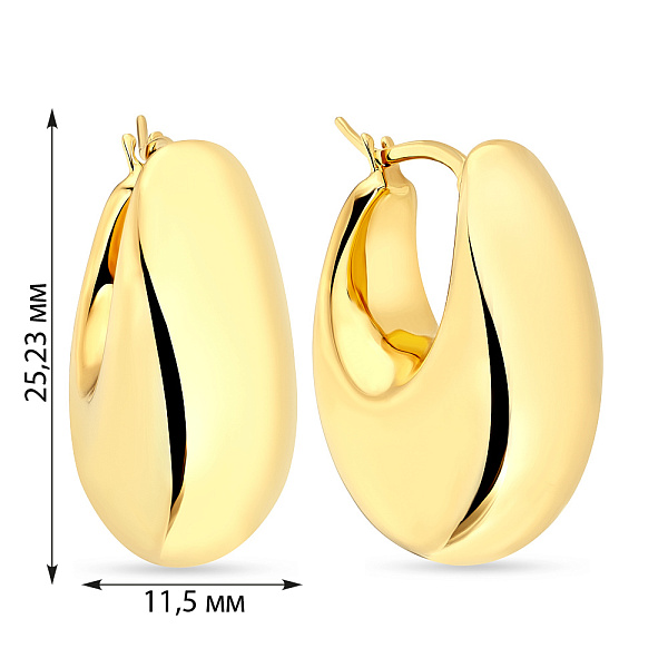 Серьги кольца из золота Francelli (арт. е108237/20ж) – изображение 5