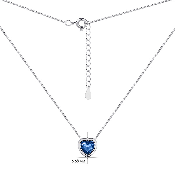 Серебряное колье с синим альпинитом (арт. 7507/648/2ас) – изображение 3