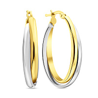 Сережки з жовтого та білого золота (арт. 105970/30жб)