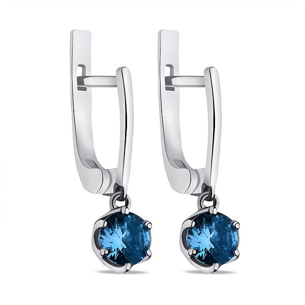 Серьги из серебра с топазом (арт. 7502/614Плсп) – изображение 1