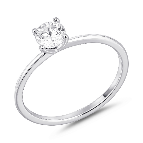 Серебряное кольцо с фианитом (арт. 7501/8325/2) – изображение 1