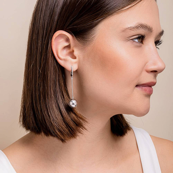 Срібні сережки Trendy Style без каменів (арт. 7502/3844/6) – зображення 2