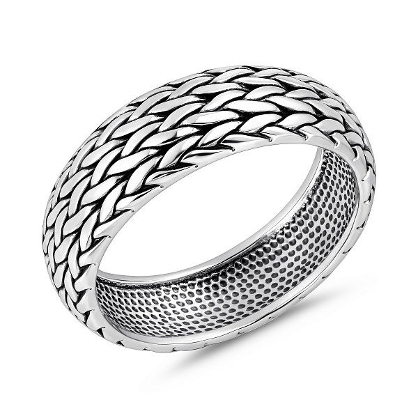 Широкое серебряное кольцо с чернением (арт. 7901/1576) – изображение 1