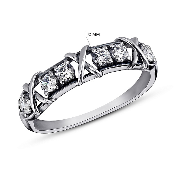 Серебряное кольцо с фианитами (арт. 7901/2111954) – изображение 2