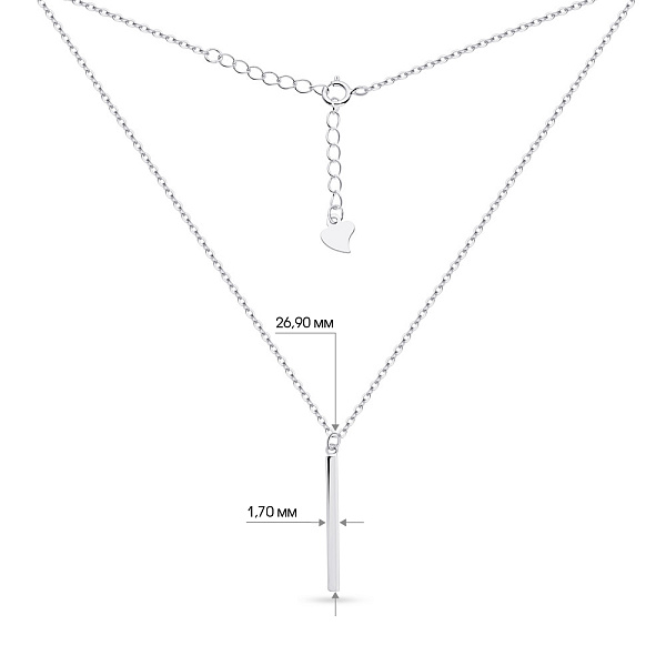 Колье из серебра с подвесом (арт. 7507/1436) – изображение 3