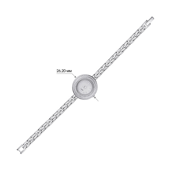 Серебряные часы с фианитами  (арт. 7526/280) – изображение 2