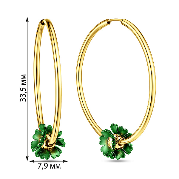 Золотые серьги Francelli Фиалки (арт. 1091788/30жз) – изображение 2