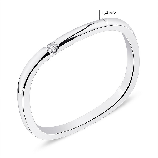 Серебряное кольцо Trendy Style с фианитом (арт. 7501/6232) – изображение 2