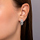Серьги из белого золота без камней (арт. 1092023б) – изображение 2