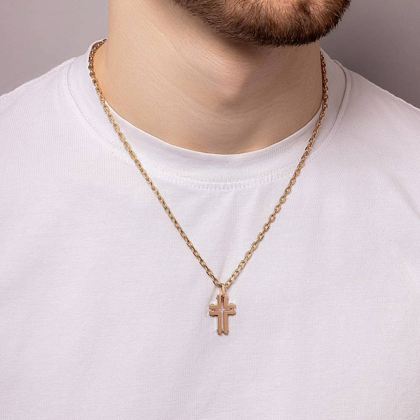 Золотой крестик без камней (арт. 4401003/20) – изображение 2
