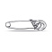 Серебряная булавка с фианитами (арт. 7911/7110-ч) – изображение 1