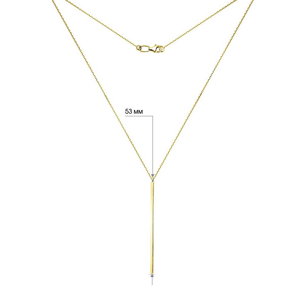 Золотое колье без камней (арт. 350907ж) – изображение 3