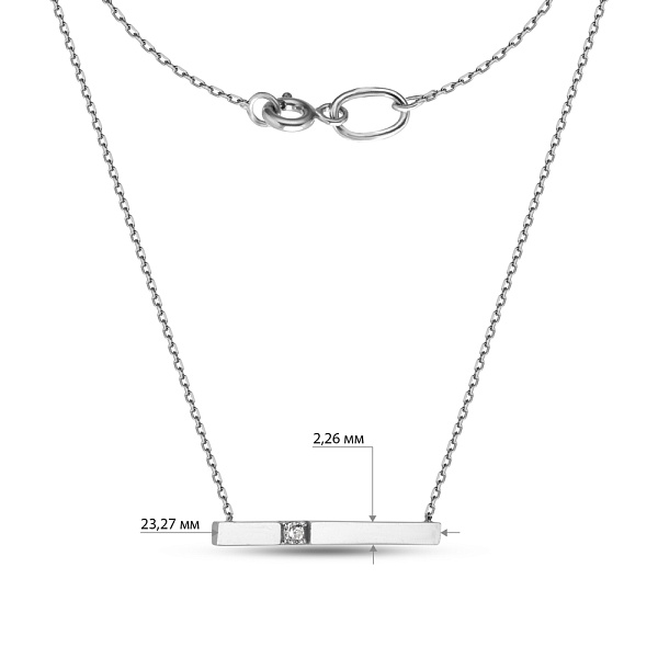 Колье из золота с фианитом (арт. 351222б) – изображение 4