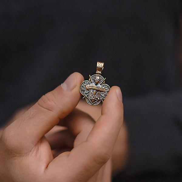 Золотой подвес Слава Украине (арт. 440949ч) – изображение 7