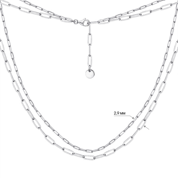 Многослойное колье Trendy Style из серебра (арт. 7507/2014) – изображение 3