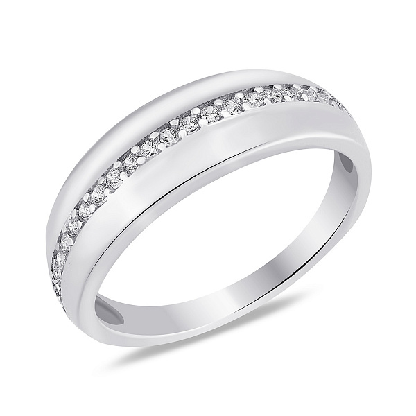 Серебряное кольцо с дорожкой из фианитов (арт. 7501/8005) – изображение 1