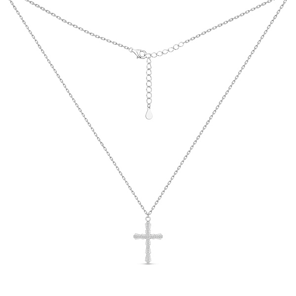 Серебряное колье с крестиком (арт. 7507/2445) – изображение 2