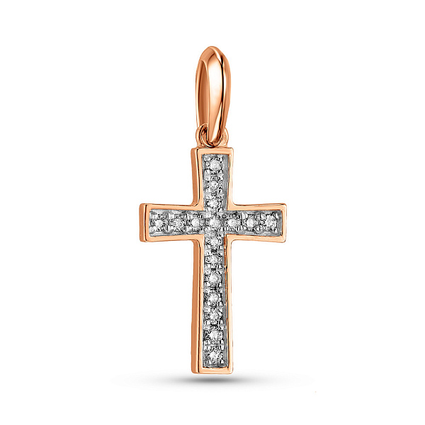 Крестик из золота с бриллиантами (арт. 3106452201) – изображение 1