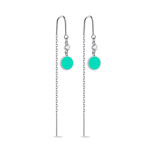 Серьги протяжки из серебра (арт. 7502/4747ебрз) – изображение 1