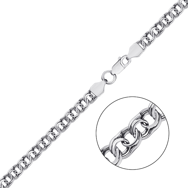 Серебряная цепь плетения Бисмарк (арт. 7908/1055-ч) – изображение 1