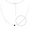 Серебряное колье Сердце с ониксом (арт. 7507/2365ок) – изображение 1