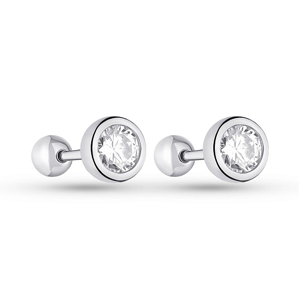 Серебряные серьги с фианитами (арт. 7518/6560) – изображение 1