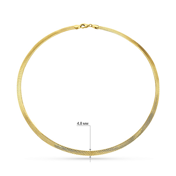 Жесткое колье из желтого золота Francelli (арт. 353050ж) – изображение 3