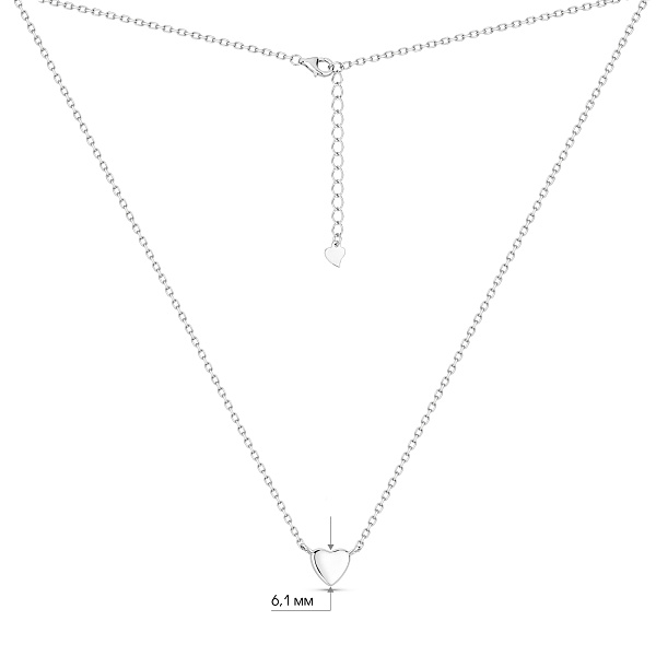 Серебряное колье Сердечко (арт. 7507/2564) – изображение 2