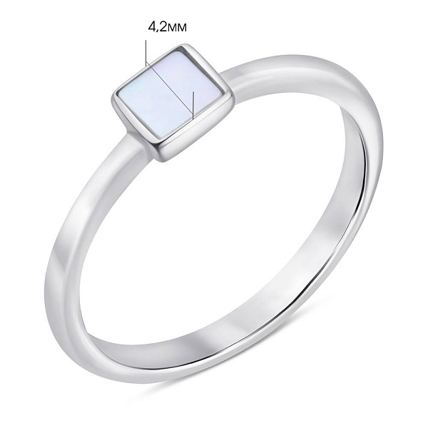 Серебряное кольцо с перламутром (арт. 7501/6859п) – изображение 2